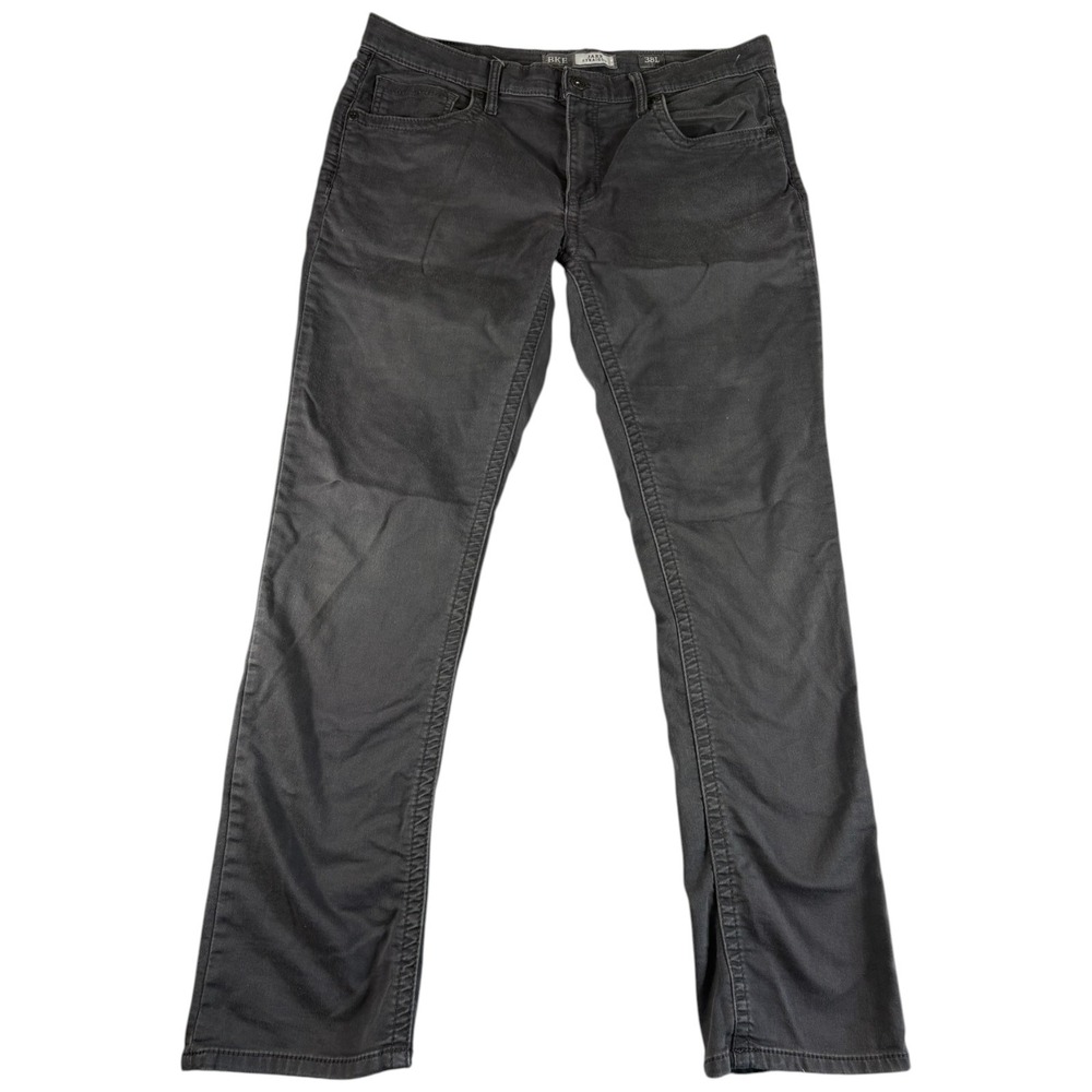 BKE Casuals Jake Pants Mens 38L Charcoal Gray Stretch Workwear Straight Leg